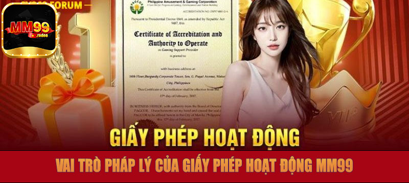 Vai trò pháp lý của giấy phép hoạt động MM99
